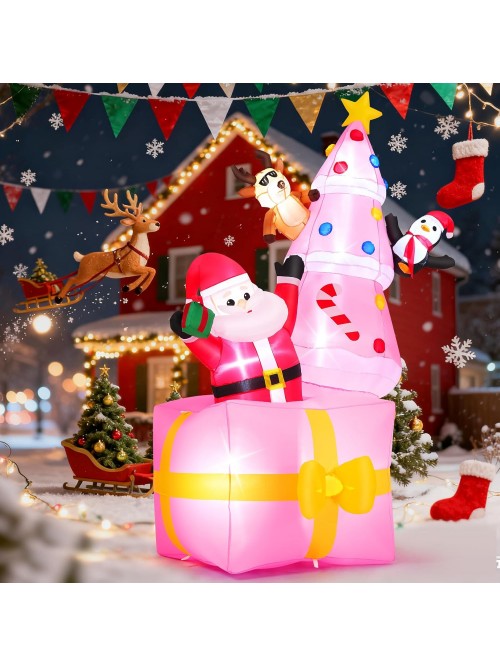 Veeboto 8FT Christmas Inflatable Decoration, Inclu...