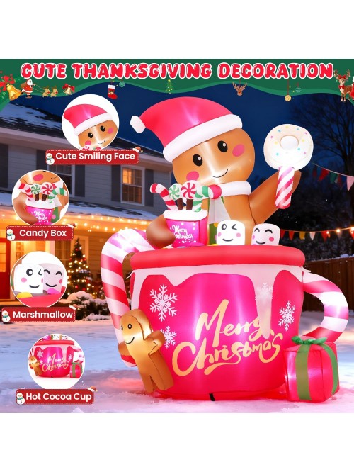  Veeboto Christmas Inflatable Decoration, 6FT Chri...